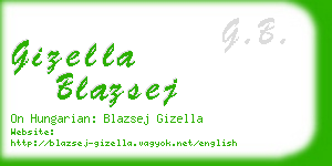 gizella blazsej business card